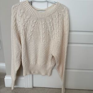 American Eagle Crew Neck White Sweater